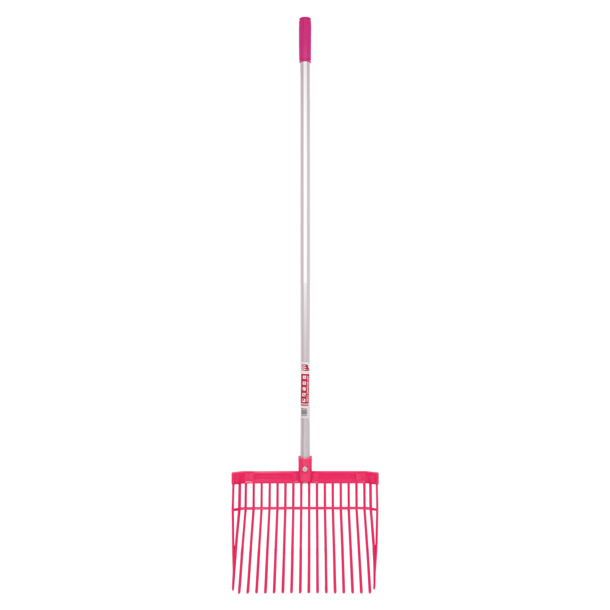 PC Bedding Fork with Straight Handle | Lightweight Stable and Yard Mucking Out Fork - Pink