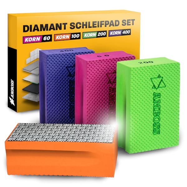Amboss Diamant Schleifpad Set Korn 60-400