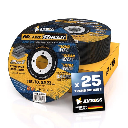25x Amboss Metal Racer Trennscheibe | Ø115 mm - 1 mm -  22.23 mm |