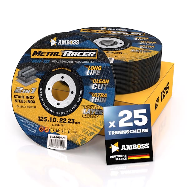 25x Amboss Metal Racer Trennscheibe | Ø125 mm - 1 mm -  22.23 mm |