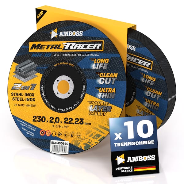 10x Amboss Metal Racer Trennscheibe | Ø230 mm - 2 mm -  22.23 mm |