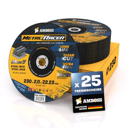 25x Amboss Metal Racer Trennscheibe | Ø230 mm - 2 mm -  22.23 mm |