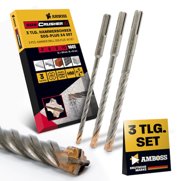 SDS-Plus 4 Schneider Set 3tlg GL160mm 6. 8. 10mm