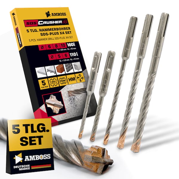 SDS-Plus 4 Schneider Set 5tlg GL110mm 5. 6mm   GL160mm 6. 8. 10mm