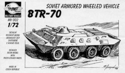BTR-70 Arm. Vehicle, 4 Achser 18 Resin, Fotoätzteile.
