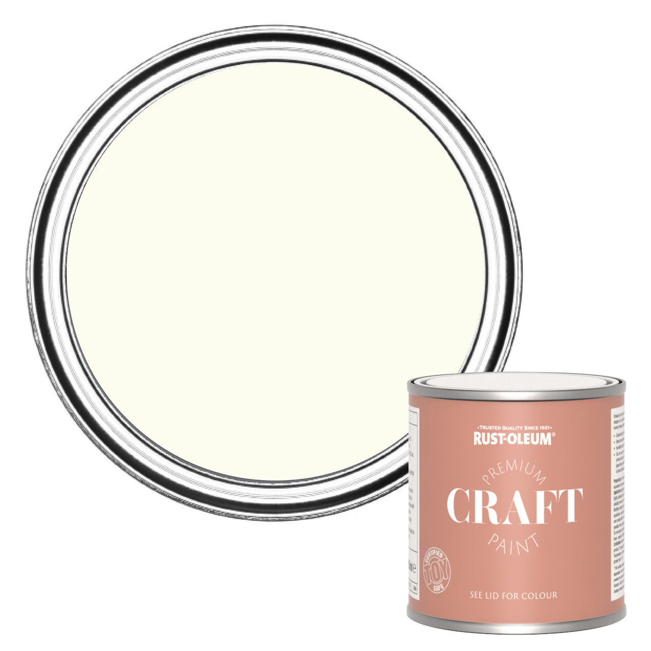 Rust-Oleum White Premium Craft Paint - Porcelain 250ml