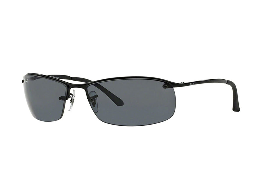 Ray - Ban RB3183 002/81 Man Sunglasses Metal Black Grey Squared Polarized