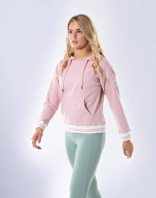 Women's Retro Pullover Hoodie in Dusty Pink - XS/8 / Dusty Pink