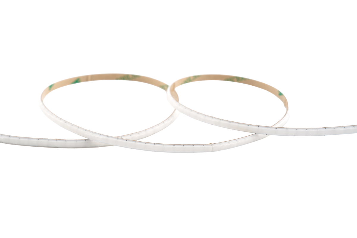 COB RGB LED Streifen 5 mm – 576 LEDs/m, 24V, 10W/m, 5m – RGB punktfrei, IP33, ultraschmal