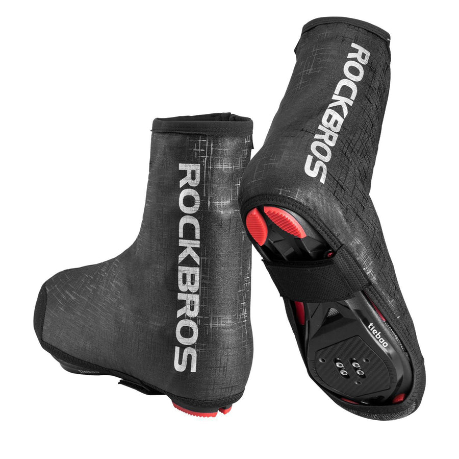 ROCKBROS Fahrrad Überzieher Windfest Wasserabweisend Überschuhe Rennrad MTB Schwarz - 38/42 EU
