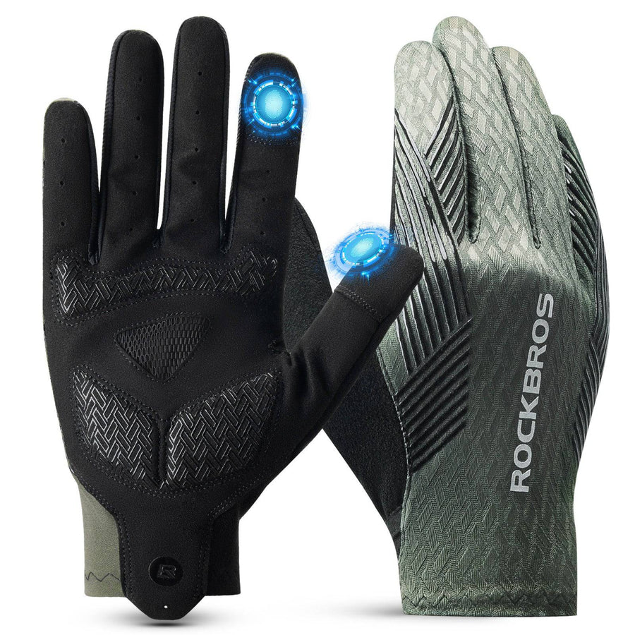 ROCKBROS Fahrradhandschuhe Damen/Herren Touchscreen Anti-Rutsch Dünne - M