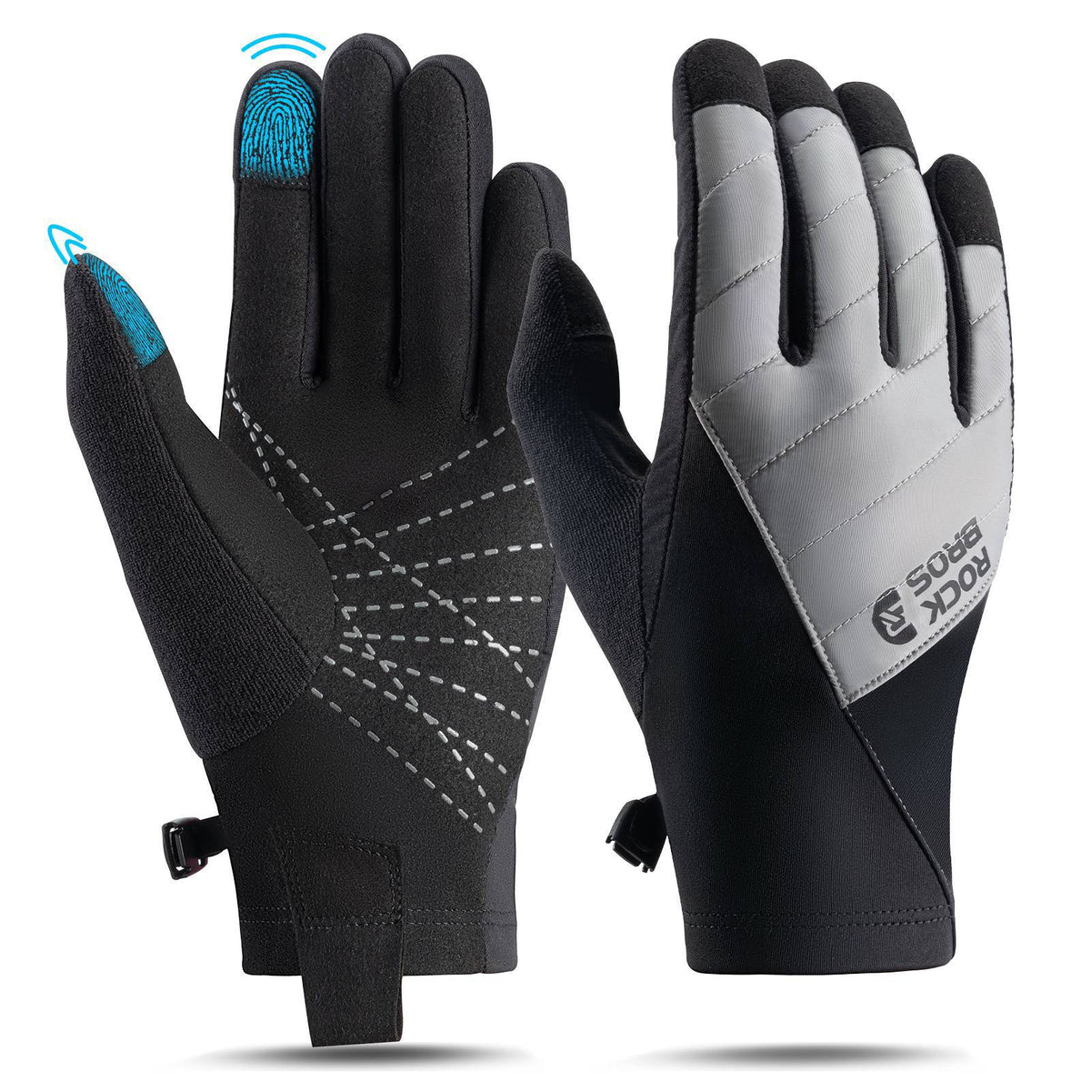 ROCKBROS Fahrradhandschuhe Winter/Herbst Vollfinger Thermo Sport Unisex - S