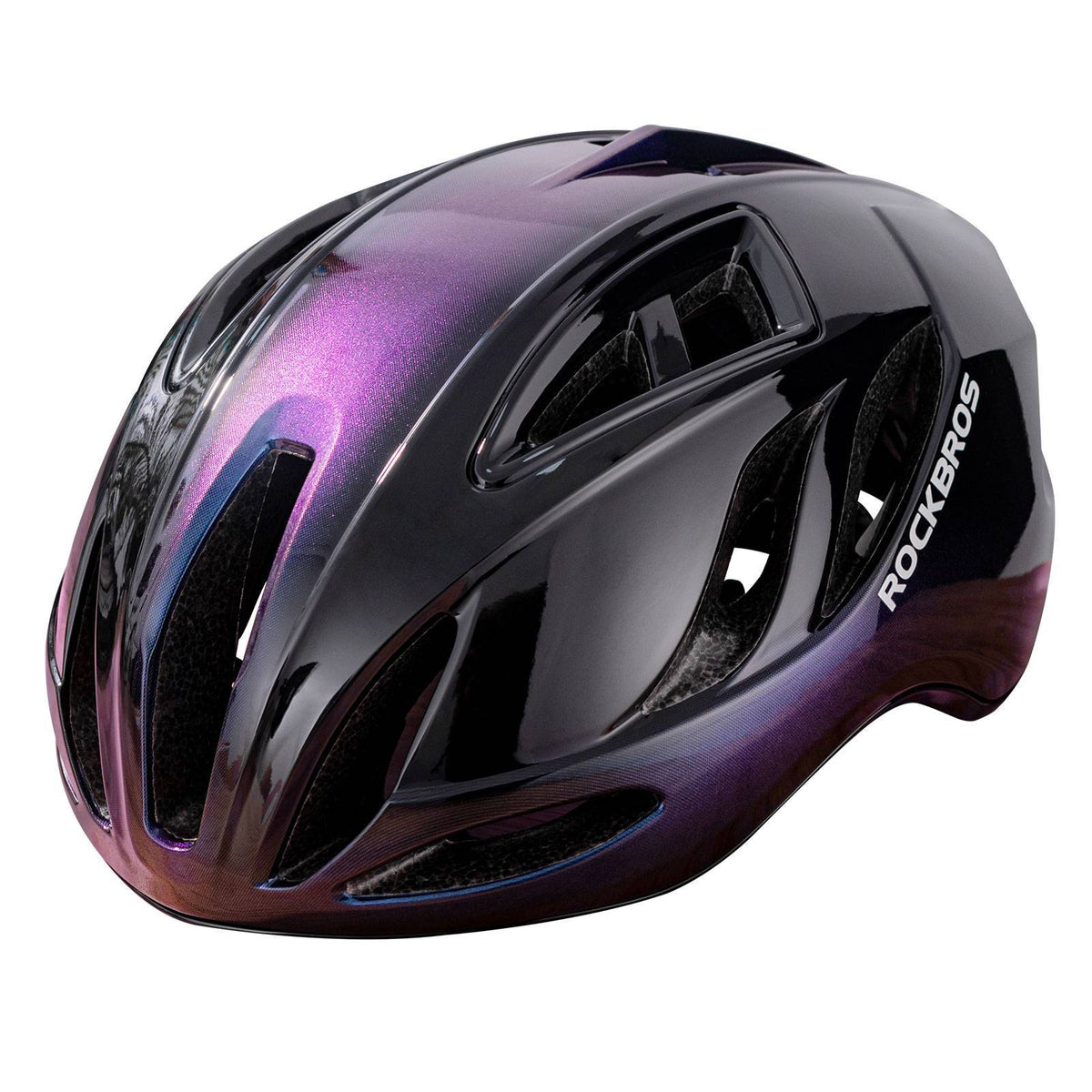 ROCKBROS Fahrradhelm 58-62cm Einstellbare Cityhelm Belüftung Unisex - Farbverlauf lila