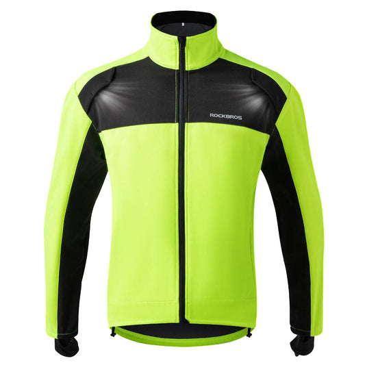 ROCKBROS Fahrradjacke Winter Herren Radjacke Leuchtendes Grün - M