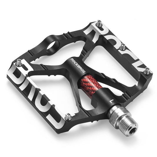 ROCKBROS Fahrradpedale 9/16 Zoll Alu MTB Pedale mit Abgedichtete Lager - Schwarz