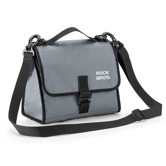 ROCKBROS Fahrradtasche Lenkertasche Fronttasche mit Schultergurt - Grau