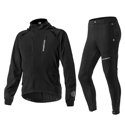 ROCKBROS Herren Softshell Jacke & Hose atmungsaktiv Fahrradanzug - M