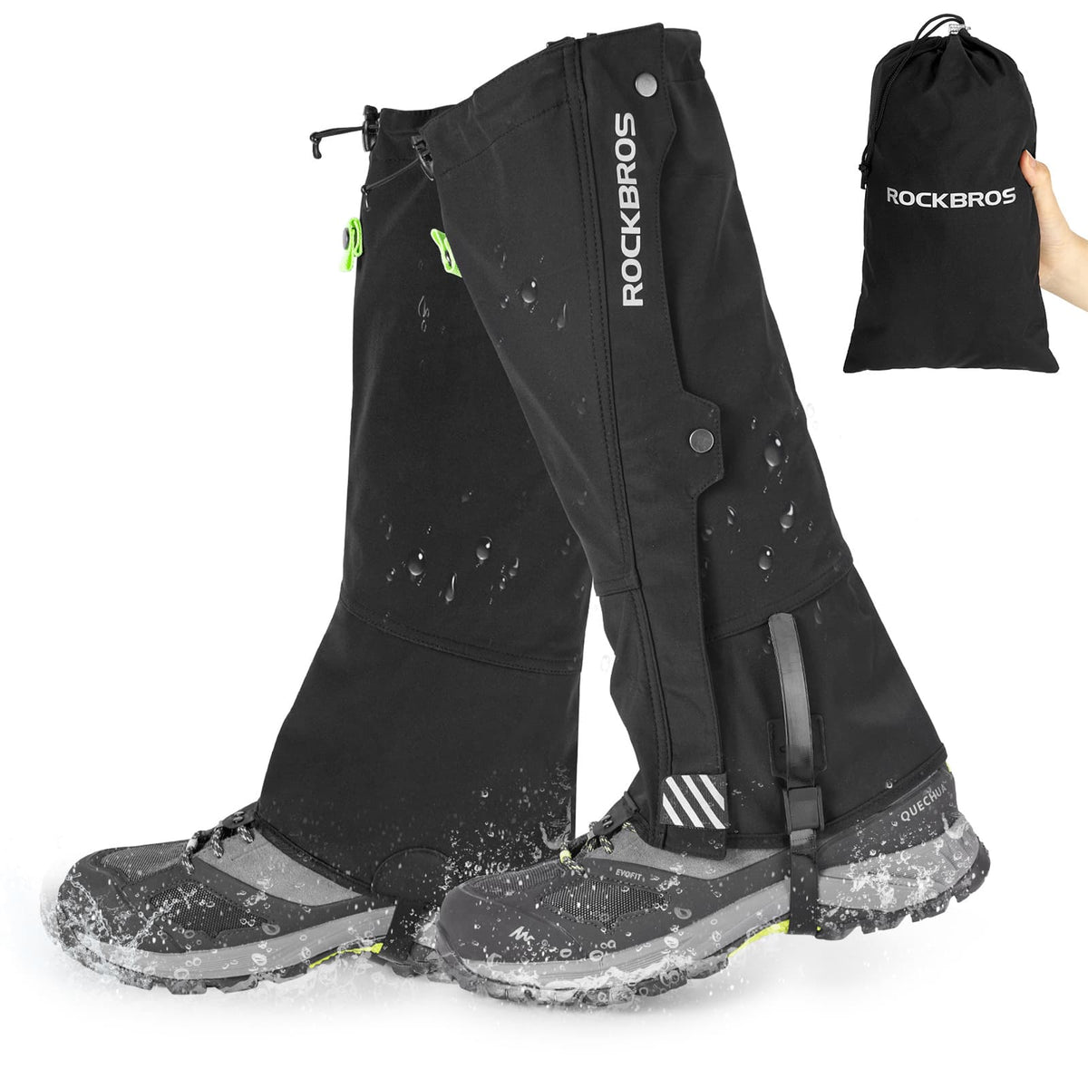 ROCKBROS Outdoor Gamaschen wasserdichte Schnee Gaiter für Herren Damen - S-M