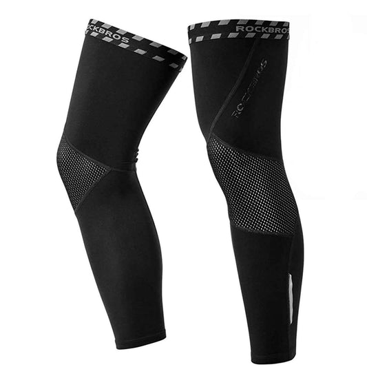 ROCKBROS Radsport Beinlinge Knieschutz Winter Anti Rutschen Beinwärmer - S-M