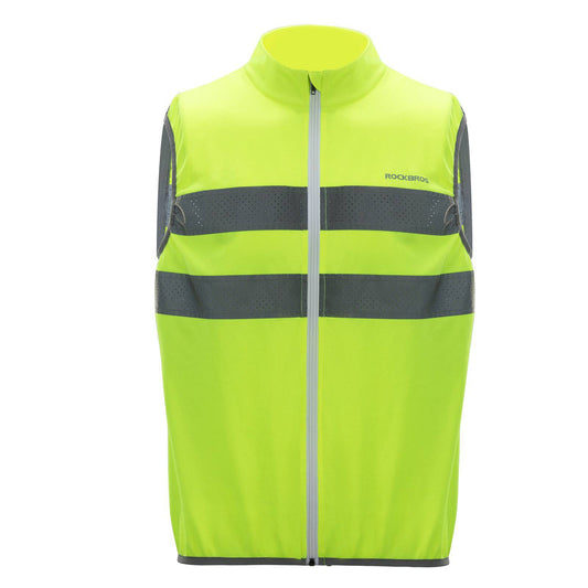 ROCKBROS Reflektierende Weste Reiten Sicherheitsweste Fluoreszierend Grün - M