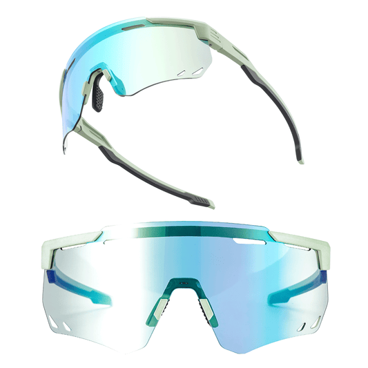 Ultraleichte und Selbsttönende Fahrradbrille (UV400) - Grün