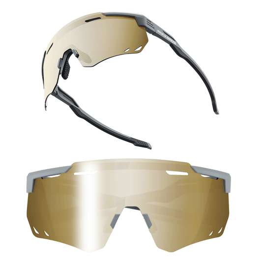 Ultraleichte Polarisierte Fahrradbrille mit UV400 - Grau
