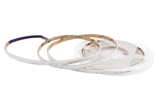 Side View COB RGB LED Streifen 8 mm – 630 LEDs/m, 24 V, 10 W/m, seitliche Abstrahlung