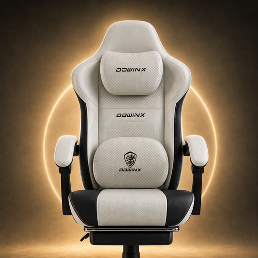 DOWINX 66D38 Pro Heated & Ventilated Gaming Chair with Massage Beige