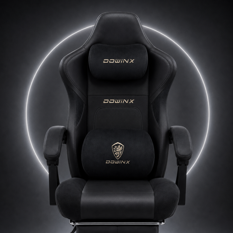 DOWINX 66D38 Pro Heated & Ventilated Gaming Chair with Massage All-black