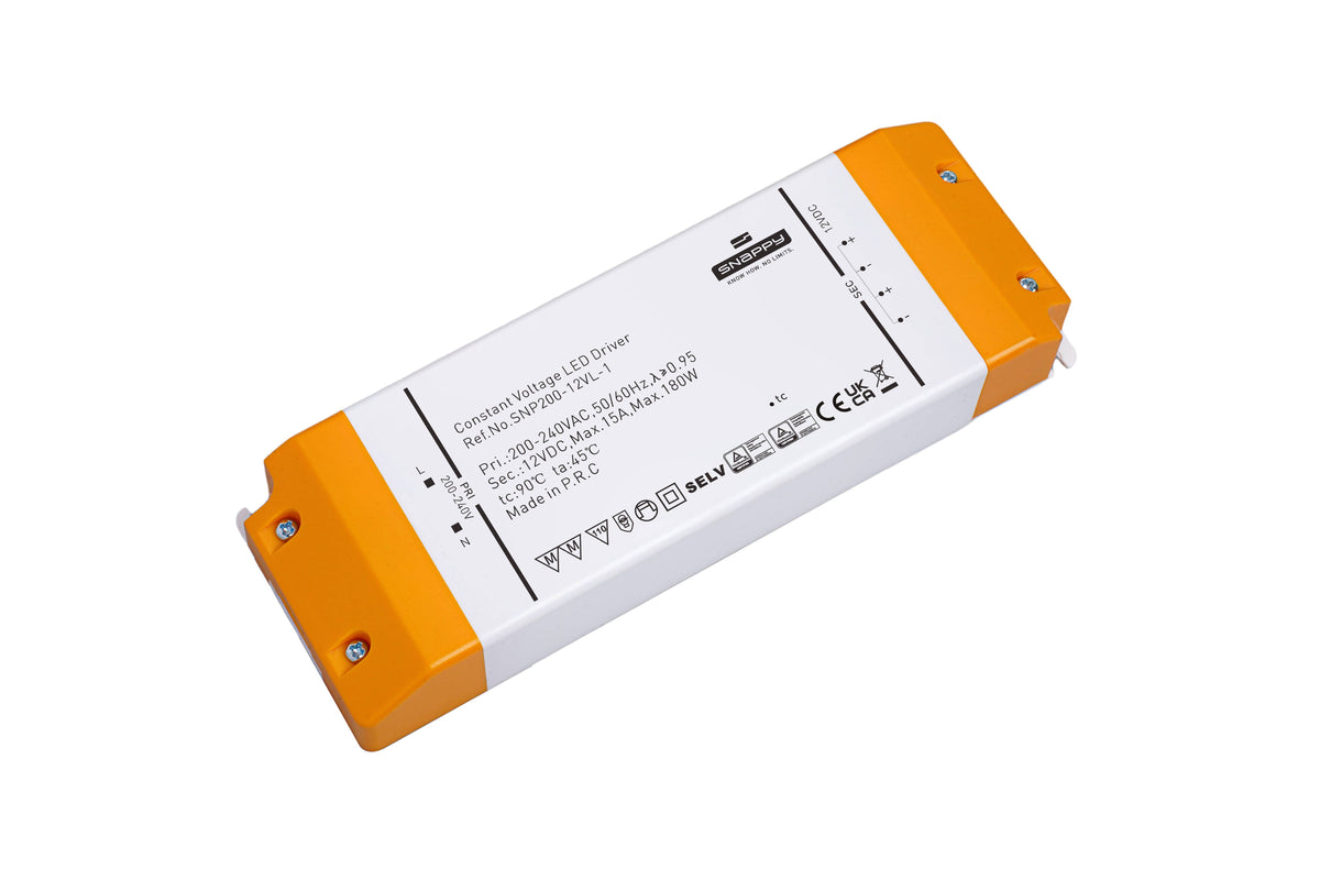 Snappy SNP-200-24VL-1 LED Netzteil 24V – 200 W, 8,33 A, Konstantspannung, IP20 & TÜV für 24V LED Streifen