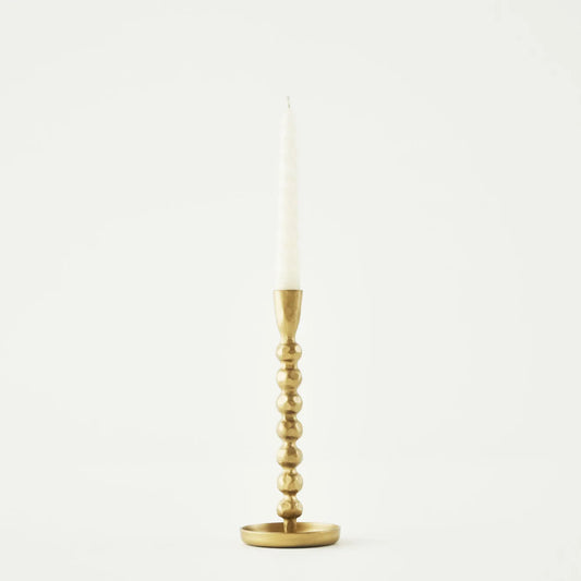 Sofya Gold Taper Candle Holder - 8.75"x3.5"