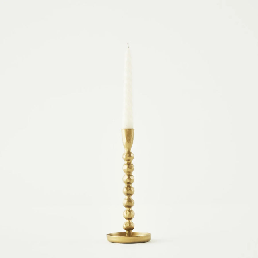 Sofya Gold Taper Candle Holder - 8.75"x3.5"