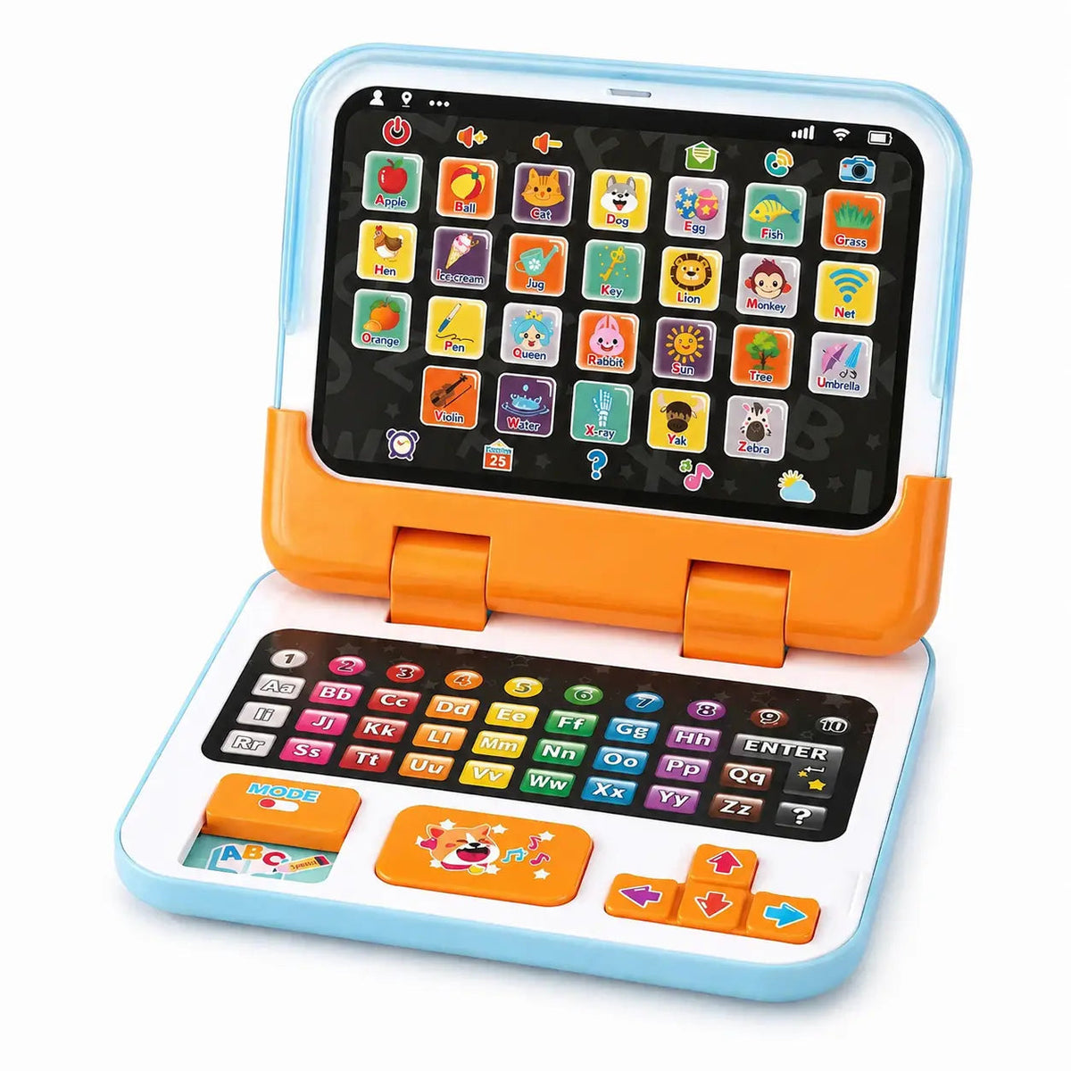 2-in-1 Speech Learning Laptop for Toddlers with Music & Sound