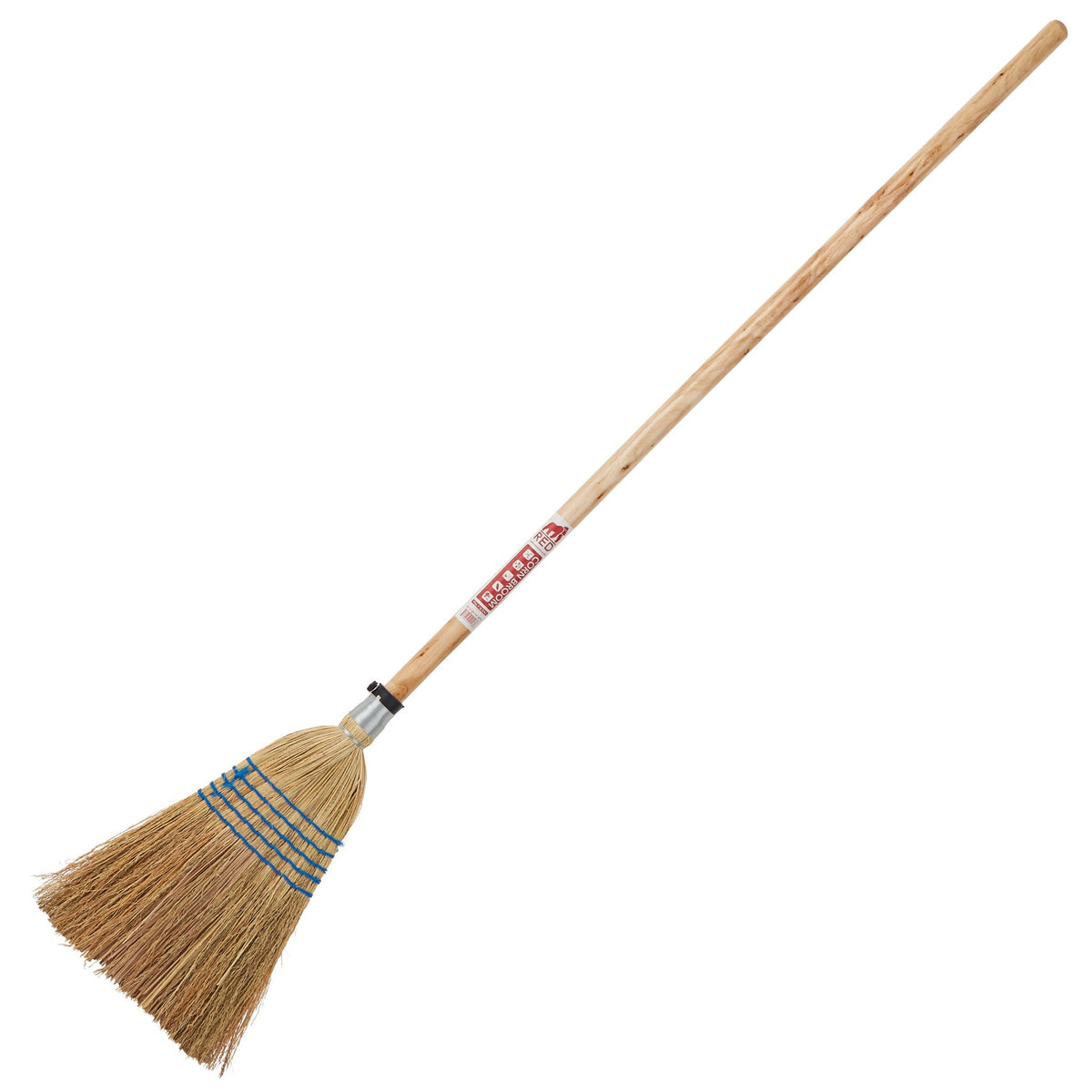 Standard Natural Corn Broom | Wooden Handle Traditional Dry Surface Broom