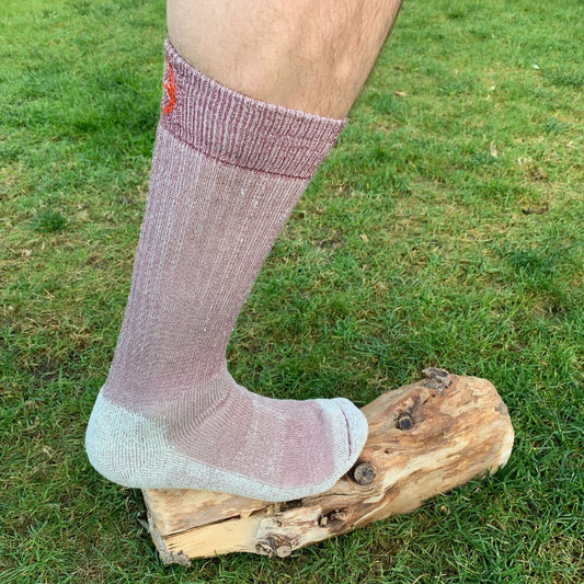 Moggans Stravaiger Midweight Merino Hiking Socks Small / Dearg/Red