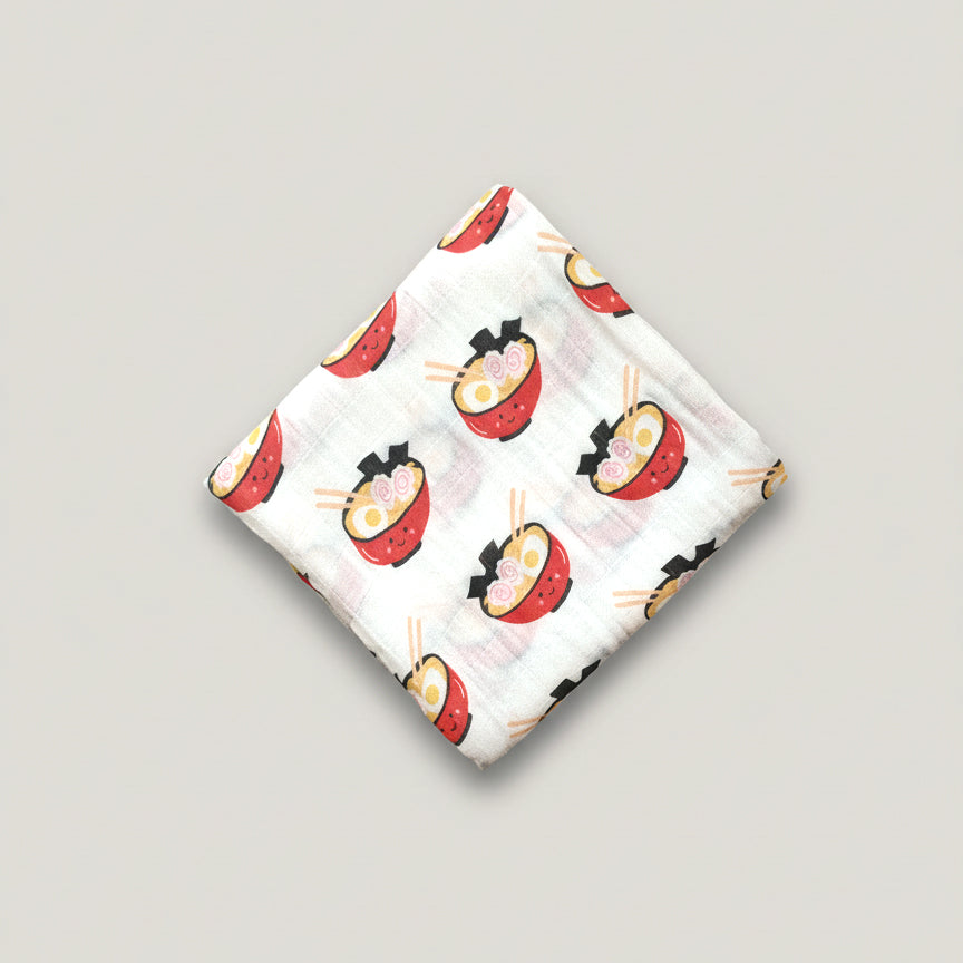 Organic Bamboo Blend Swaddle - Ramen | Design: Ramen