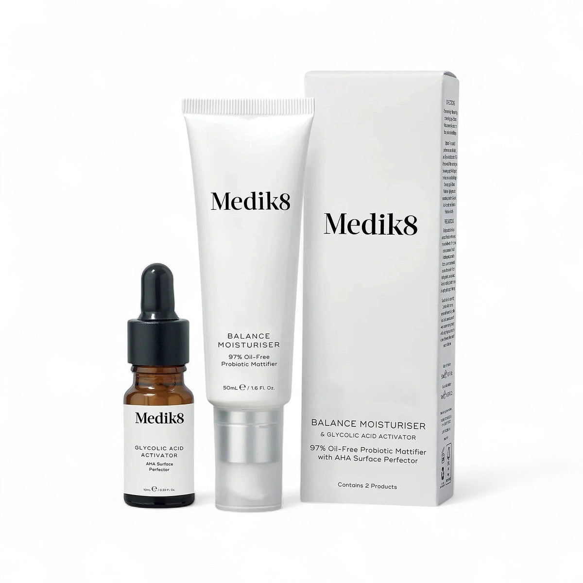 Medik8 Balance Moisturiser with Glycolic Acid Activator | 50ml