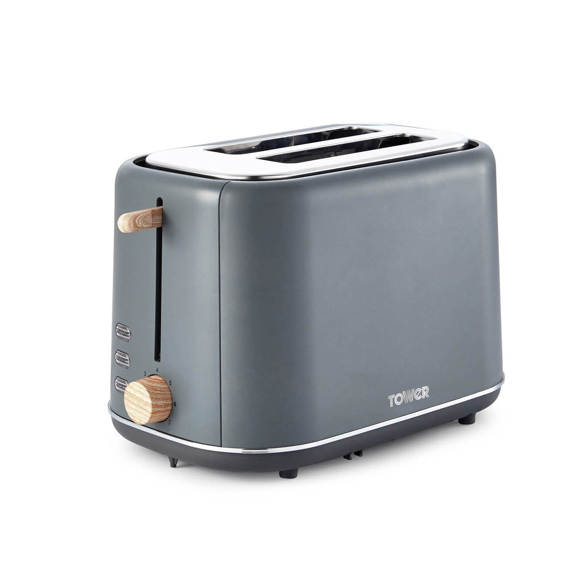 Tower Scandi 2 Slice Toaster in Grey