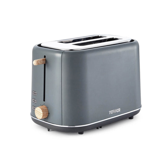 Tower Scandi 2 Slice Toaster in Grey