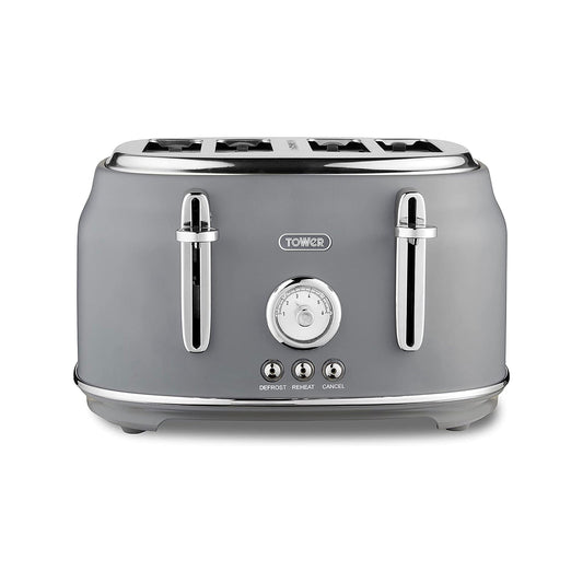 Tower Renaissance 4 Slice Toaster in Grey