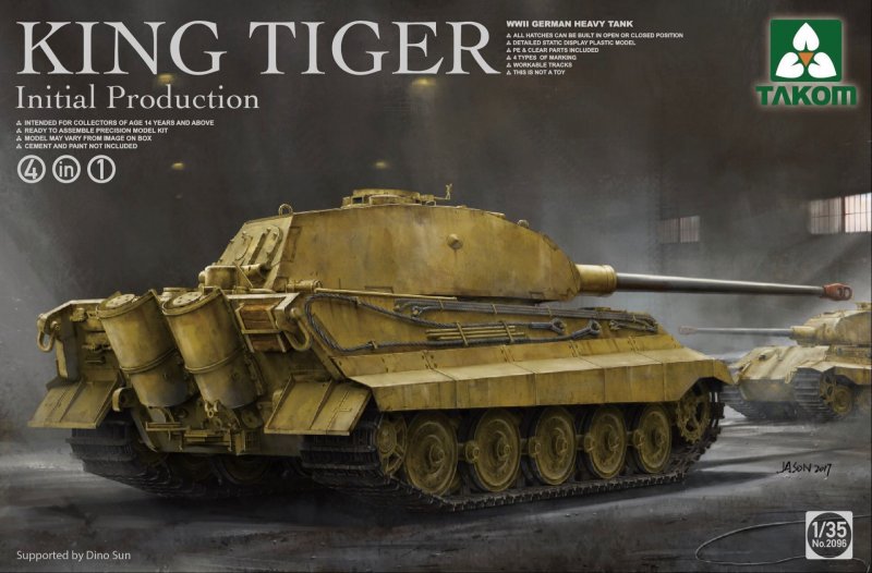 German Heavy Tank King Tiger initial production 4 in 1