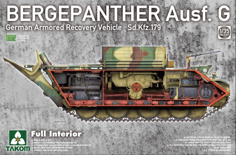 Bergepanther Ausf.G - German Armored Recovery Vehicle Sd.Kfz.179 w/full interior