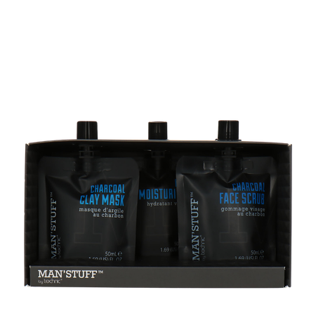 Technic Man Stuff Charcoal Skincare Gift Set - 3 x 50 ml