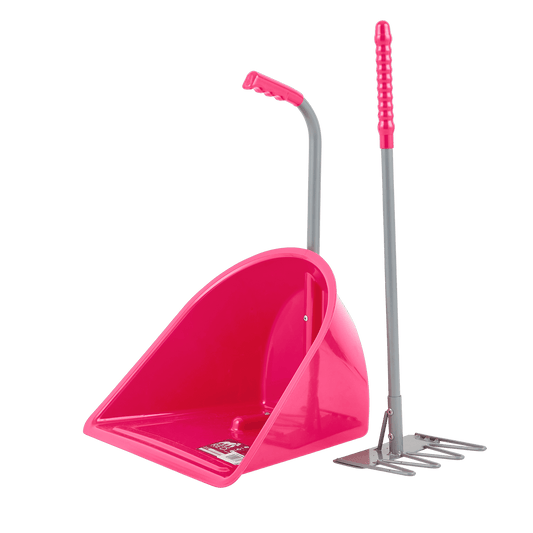 Teenie Tidee™ with Short Traditional Rake | Compact Cleaning Set for Smaller Hands - Pink