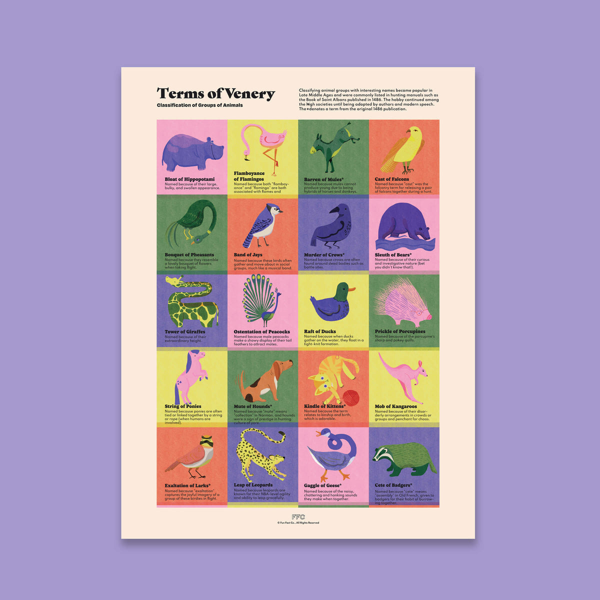 Terms of Venery Print - 12x16" / Unframed