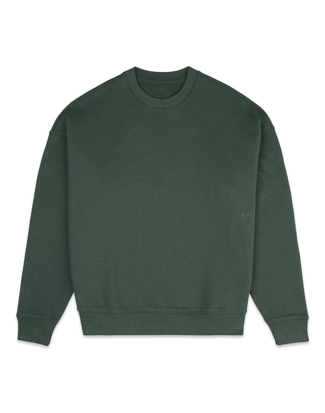 The Oversized Crew in Earth Green - XX-Small / Earth Green