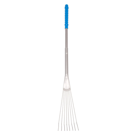 Tidee™ Metal Rake with Long Handle | Colour: Blue