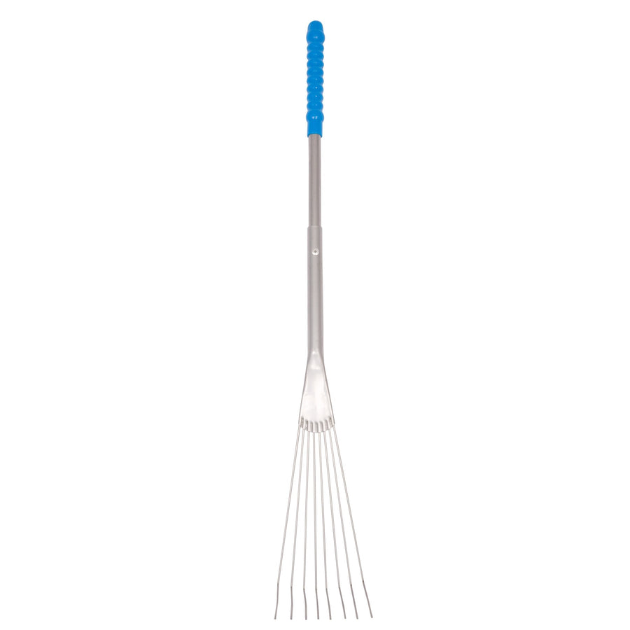 Tidee™ Metal Rake with Long Handle | Colour: Blue