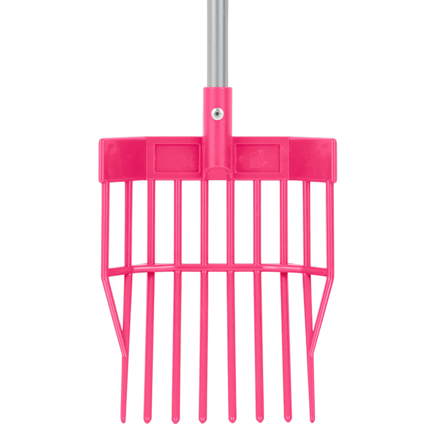 Tidee™ Mini Bedding Fork | Lightweight Stable and Yard Rake for Smaller Hands - Pink