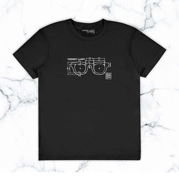 THIERRY LASRY "DARKSIDY" BLUEPRINT T-SHIRT - SMALL